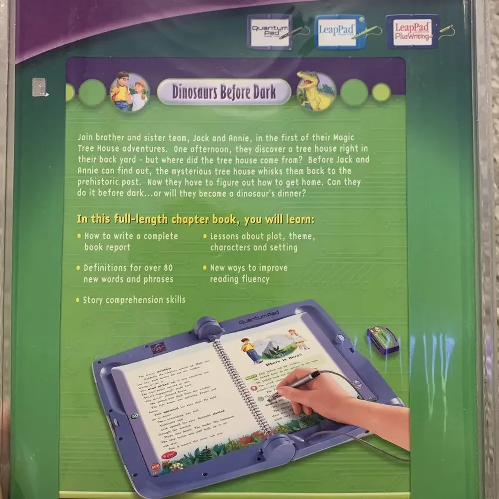NEW Quantum Leap Pad Leapfrog Dinosaurs Before Dark Book & Cartridge Homeschool